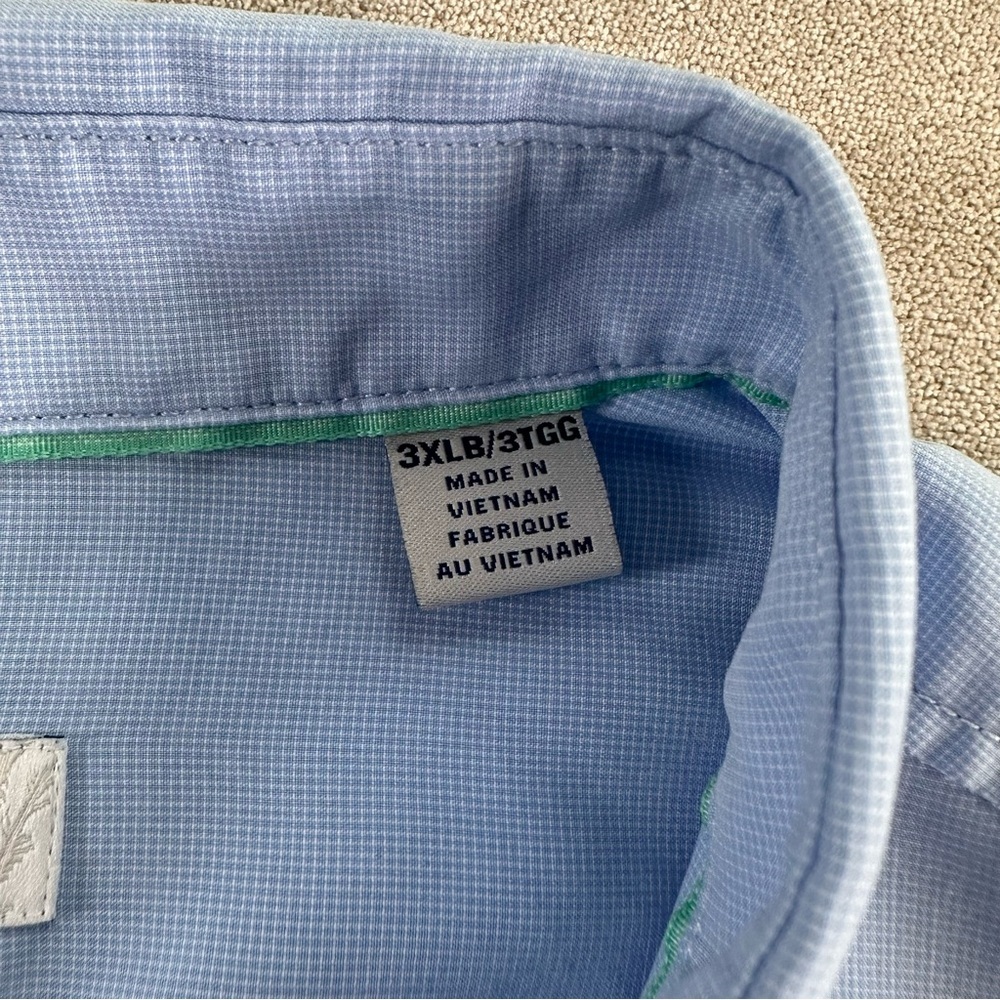 Tommy Bahama Coconut Point Island Zone Button Down Shirt. Blue. 3XLB. Minor Flaw - Picture 5 of 10